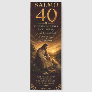 Salmo 40 Christian Bookmark
