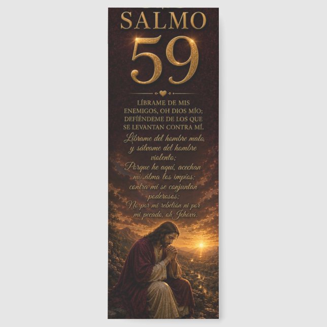 Salmo 59 Christian Bookmark (Front)
