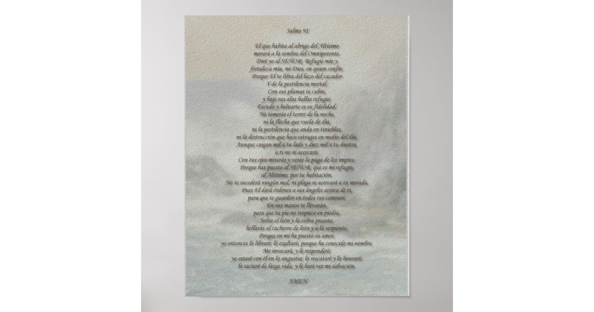 Salmo 91, Spanish Bible Verse Framed Art Print for Sale by