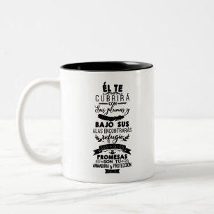 Salmo 91 - the Roman Catholic Two-Tone Coffee Mug