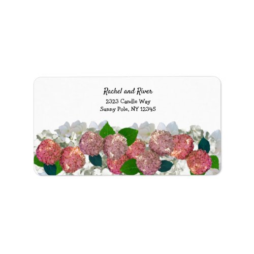 Salmon and Coral Blush Floral Address Label