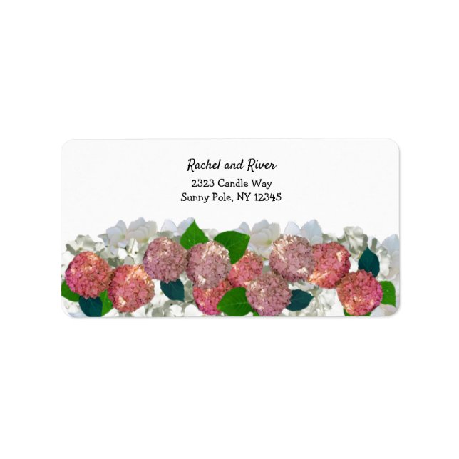 Salmon and Coral Blush Floral Address Label (Front)