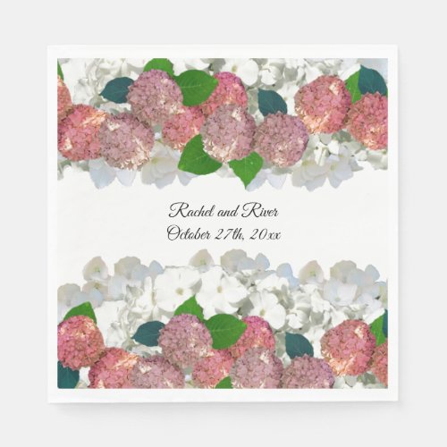 Salmon and Coral Mixed Floral Paper Napkins