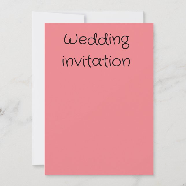 Salmon and peach wedding invite (Front)