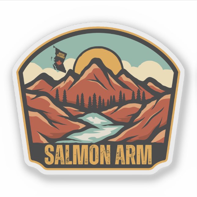 Salmon Arm, British Columbia Sticker (Front)