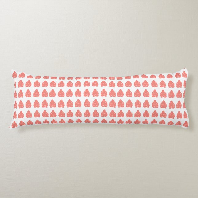 Salmon Asian Moods Buddah Boys Body Pillow (Front)