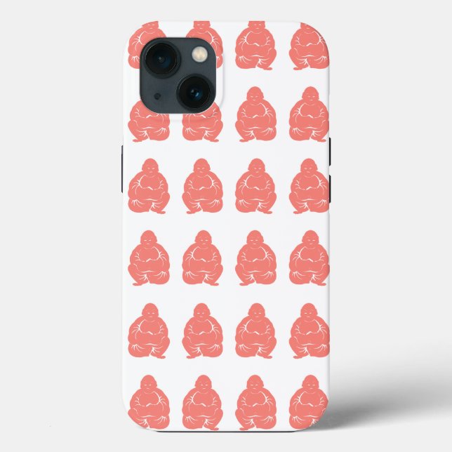 Salmon Asian Moods Buddah Boys Case-Mate iPhone Case (Back)
