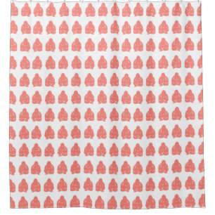 Salmon Asian Moods Buddah Boys Shower Curtain
