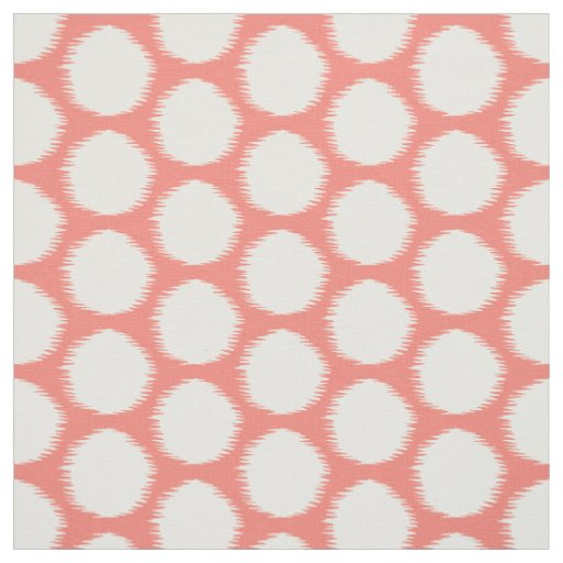 Salmon Asian Moods Ikat Dots Fabric