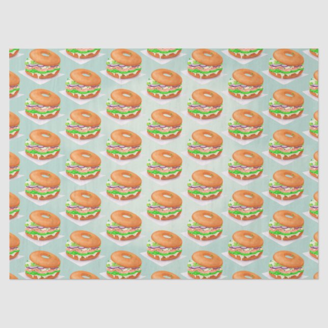 Salmon Bagels  Tissue Paper (Front)