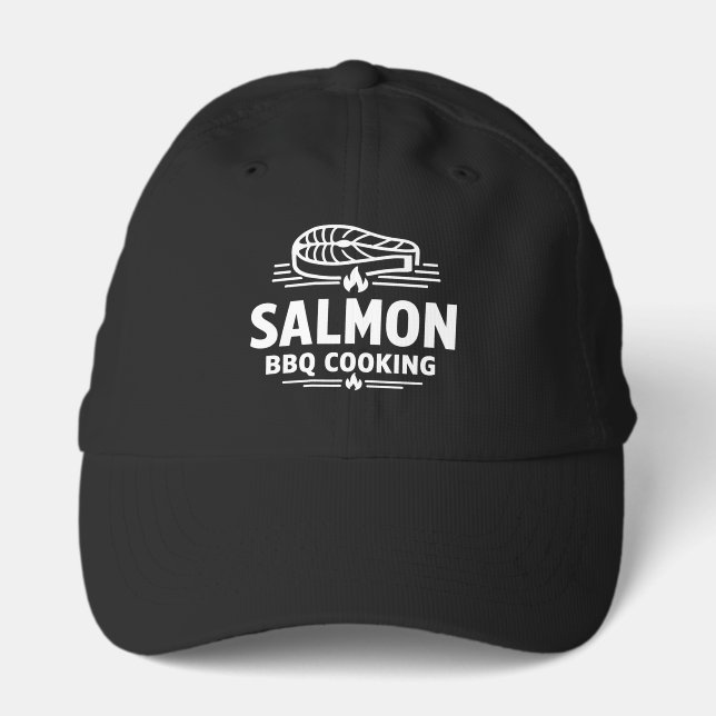 Salmon BBQ Cooking Seafood Grill Performance Cap (Front)