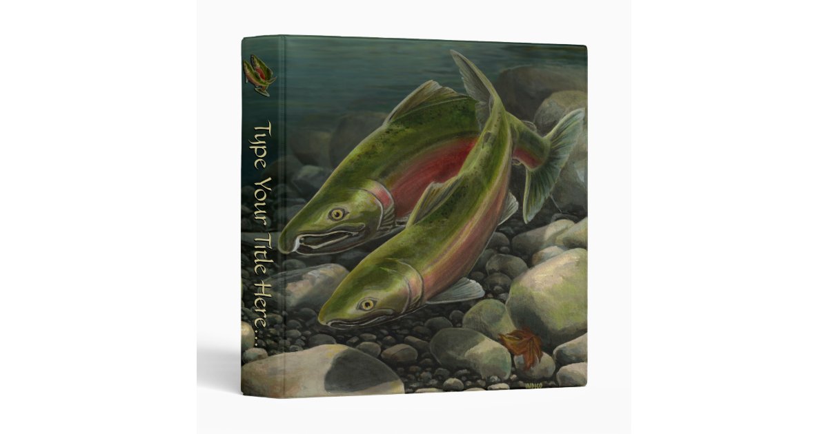 Salmon Binder Gone Fishing Photo Album Binder Zazzle