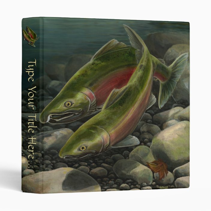 Salmon Binder Gone Fishing Photo Album Binder | Zazzle