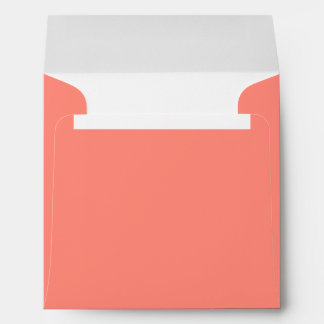 Salmon Birthday Party Square Envelope - White