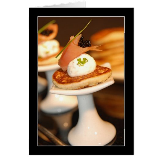 Salmon Blinis Cards (Front)