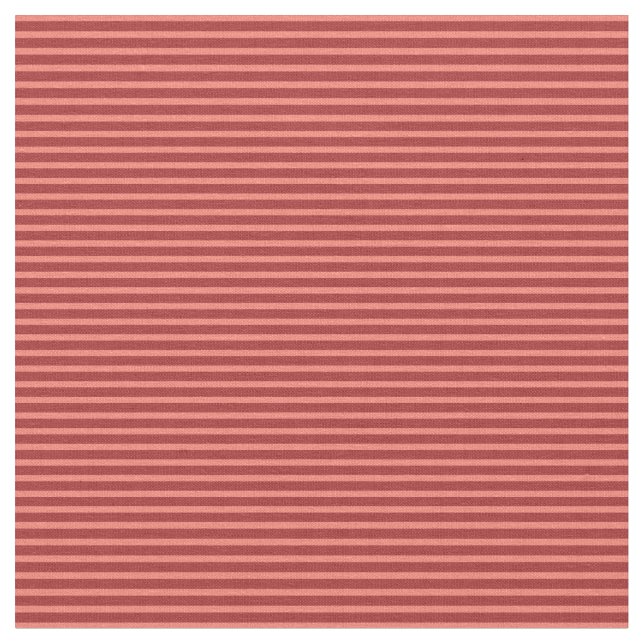 Salmon & Brown Colored Pattern of Stripes Fabric (Close Up)