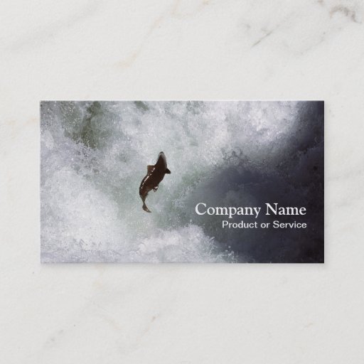 Customizable Salmon business card