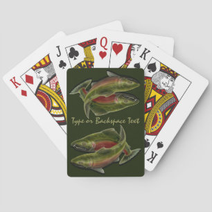 Salmon Cards Custom Gone Fishing Playing Cards