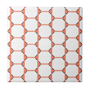 Salmon Ceramic Tile, Small (4.25" x 4.25") Tile