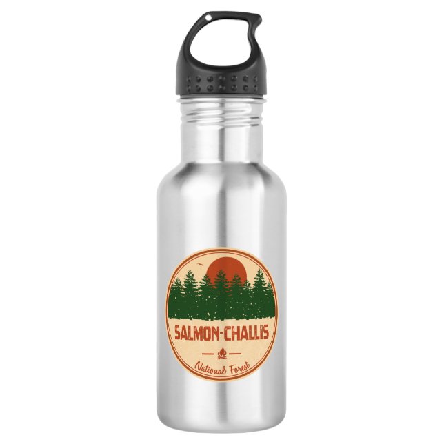 Salmon–Challis National Forest Stainless Steel Water Bottle (Front)