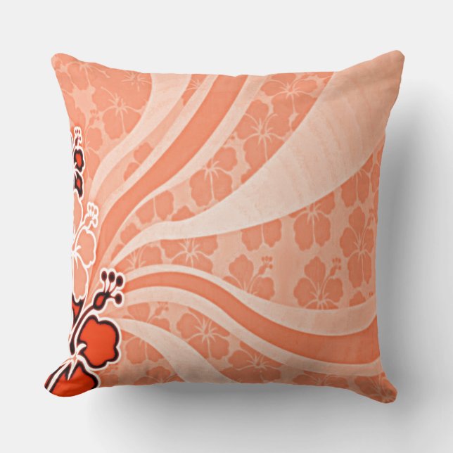 Salmon Color Throw Pillow (Front)
