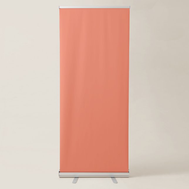Salmon Color Vertical Retractable Banner  (Front)