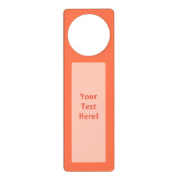 Salmon Coral Accent Color Ready to Customize Door Hanger