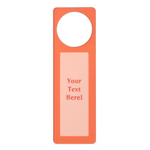 Salmon Coral Accent Color Ready to Customize Door Hanger