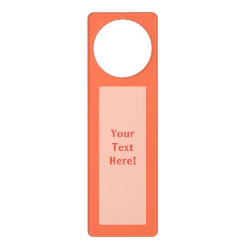 Salmon Coral Accent Color Ready to Customize Door Hanger