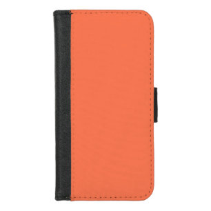 Salmon Coral Accent Color Ready to Customize iPhone 8/7 Wallet Case