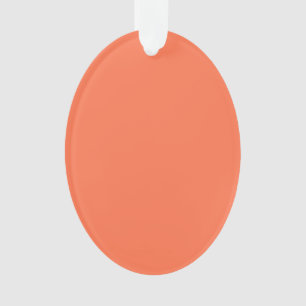Salmon Coral Color Accent Ready to Customize Ornament