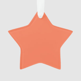 Salmon Coral Color Accent Ready to Customize Ornament