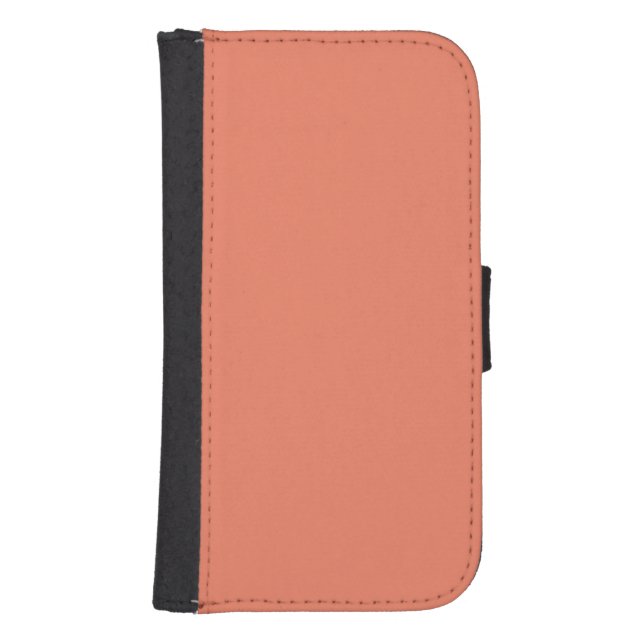 Salmon, Coral Pink Wallet Case (Front)