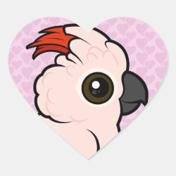 Birdorable Salmon-crested Cockatoo Heart Sticker