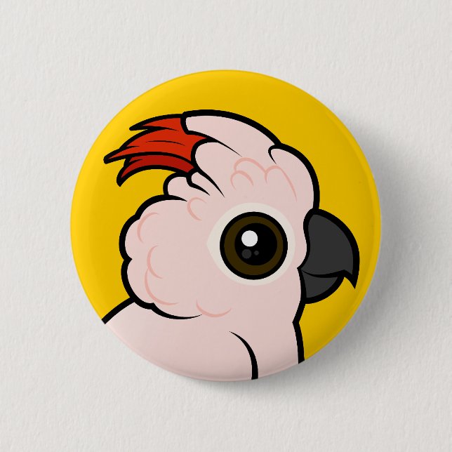 Salmon-crested Cockatoo Pinback Button (Front)