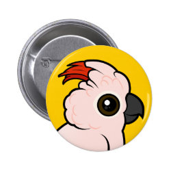 Birdorable Salmon-crested Cockatoo Round Button
