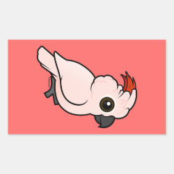 Birdorable Salmon-crested Cockatoo Rectangle Sticker
