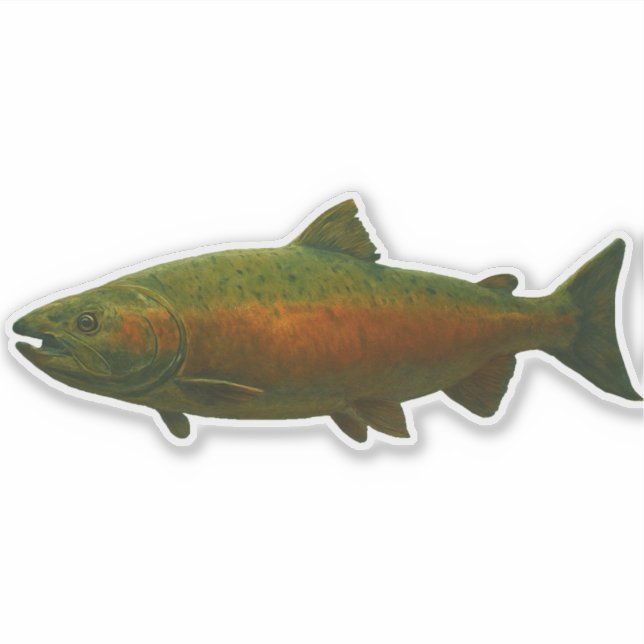 Salmon Cut-out Sticker (Front)