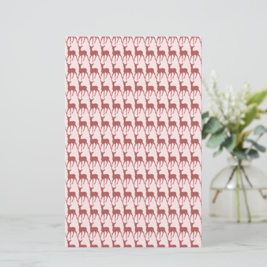 Salmon Deer Pattern Background (Standing Front)