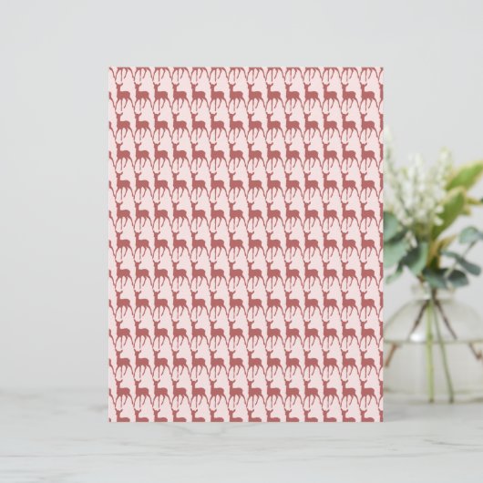 Salmon Deer Pattern Background (Standing Front)