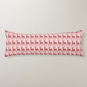 Salmon Deer Pattern Background Body Pillow