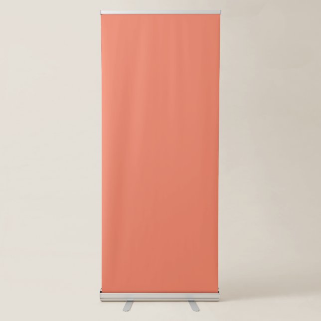 Salmon #F38367, Pink Daisy Retractable Banner (Front)