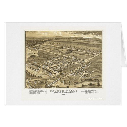 Salmon Falls NH Panoramic Map _ 1877