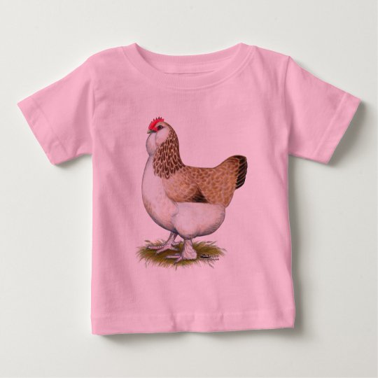Salmon Faverolle Hen Baby TShirt