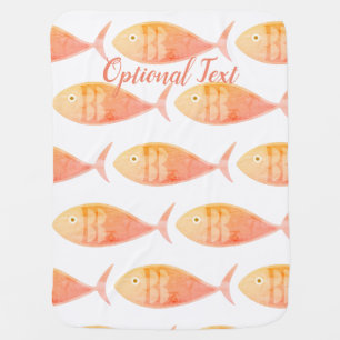 Salmon Fish Group Baby Blanket