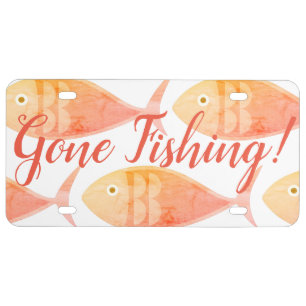Salmon Fish Group License Plate