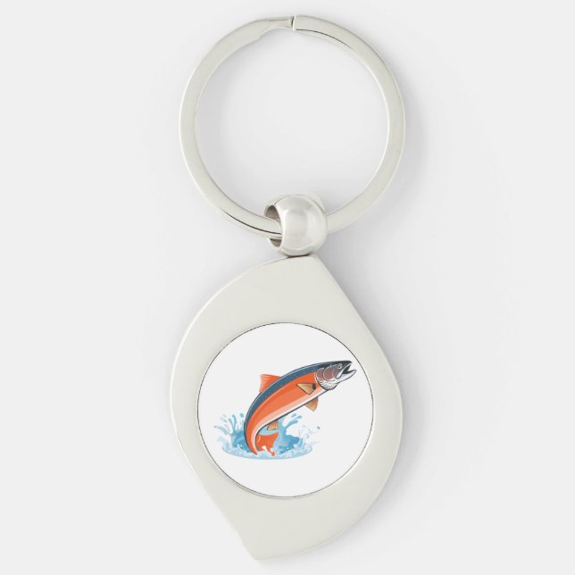 Salmon fish keychain (Front)