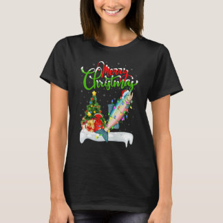 Salmon Fish Xmas Decorations Santa Salmon Christ T-Shirt