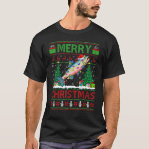 Salmon Fish Xmas Tree Ugly Santa Salmon Christma T-Shirt