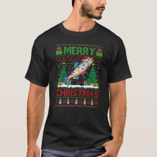 Salmon Fish Xmas Tree Ugly Santa Salmon Christmas T-Shirt